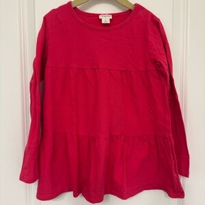 Crewcuts Long Sleeve Peplum Shirt Pink S